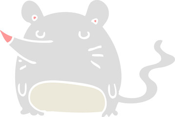 flat color style cartoon mouse