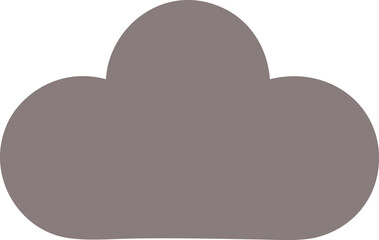 flat color retro cartoon storm cloud