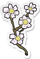 sticker of a cartoon flowers