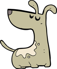 cartoon happy dog
