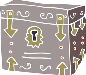 cartoon doodle magical chest