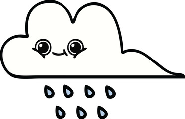 cute cartoon rain cloud