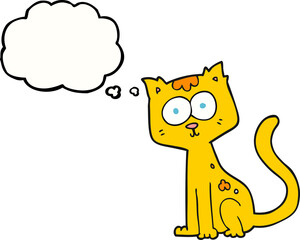 thought bubble cartoon cat