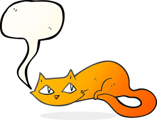 speech bubble cartoon cat