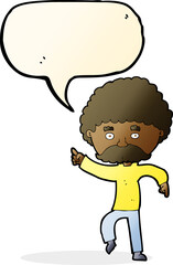 cartoon seventies style man disco dancing with speech bubble
