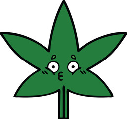 cute cartoon marijuana leaf