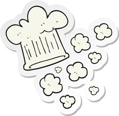 sticker of a cartoon chef hat