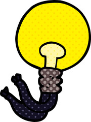 cartoon doodle light bulb