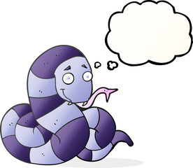 thought bubble cartoon snake