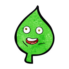 cartoon happy leaf