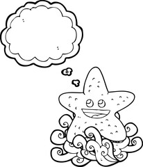 thought bubble cartoon starfish