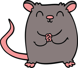 cartoon doodle happy mouse