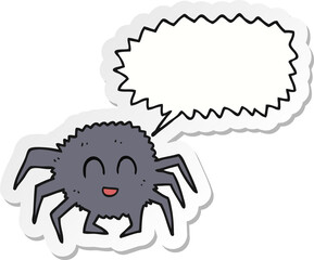 sticker of a cartoon spider