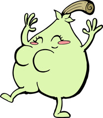 a nice pear cartoon