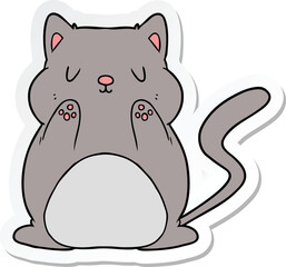 sticker of a cartoon cat
