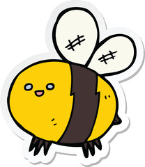sticker of a cartoon bee