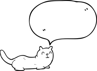 speech bubble cartoon cat
