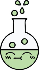 cute cartoon test tube