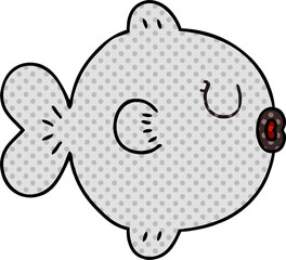 quirky comic book style cartoon fish