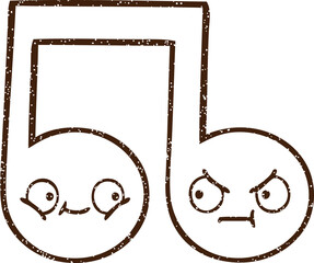 musical notes Charcoal Drawing