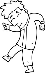 cartoon dancing man