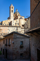 Fototapeta na wymiar View of Urbino's downtown city