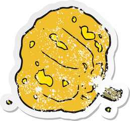 retro distressed sticker of a cartoon squash