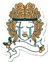 human barbarian character sticker