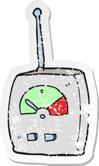 retro distressed sticker of a cartoon science equipment
