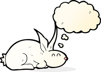 cartoon rabbit with speech bubble