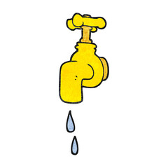 textured cartoon dripping faucet