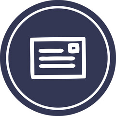 envelope letter circular icon