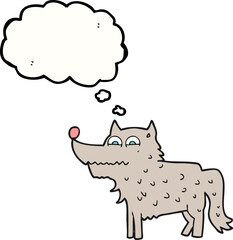 thought bubble cartoon dog