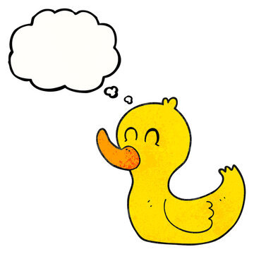 thought bubble textured cartoon cute duck