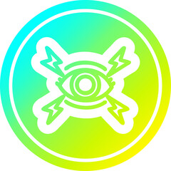 mystic eye circular in cold gradient spectrum