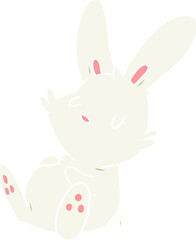 Obraz na płótnie Canvas cute flat color style cartoon rabbit sleeping
