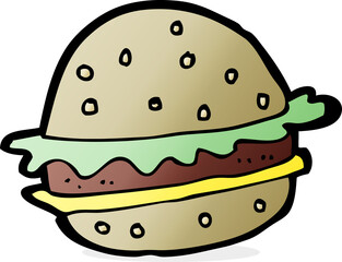 cartoon hamburger