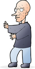 cartoon mean looking man
