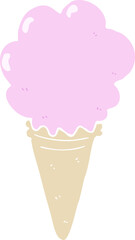 flat color style cartoon ice cream