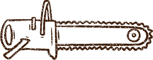 Chainsaw Charcoal Drawing