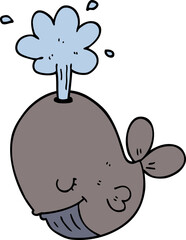 cartoon spouting whale