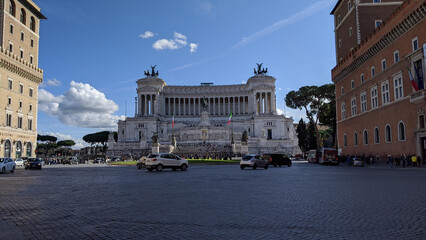 Vittorio Emanuele II Monument At Piazza Venezia In Rome, Italy