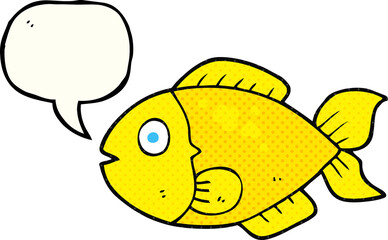 comic book speech bubble cartoon fish