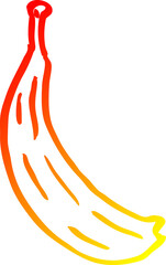 warm gradient line drawing cartoon yellow banana