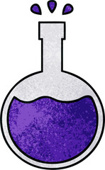 retro grunge texture cartoon science experiment