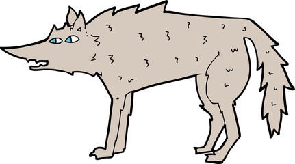 cartoon wolf