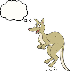 thought bubble cartoon kangaroo