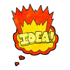 thought bubble textured cartoon idea symbol