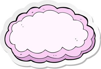 sticker of a cartoon decorative cloud