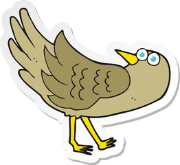 sticker of a cartoon bird